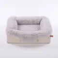 Warm Winter Dog Kennel With Square Fluff